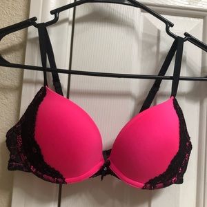H&M Pink/Black Lacey Bra 34A